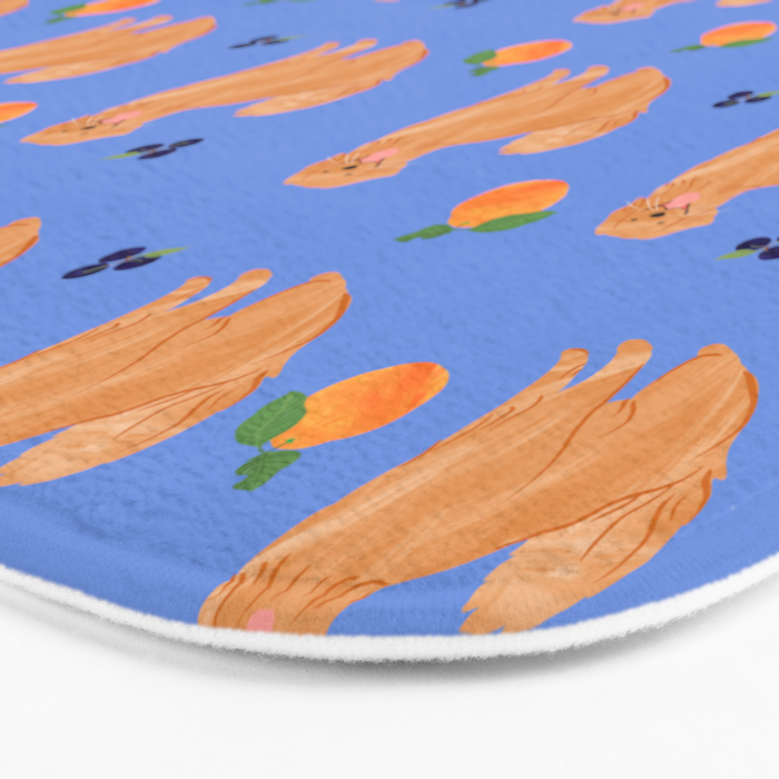 Golden Retriever and fruits Bath Mat Gallery Image 3