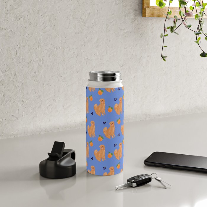 Golden Retriever and fruits Water Bottle Gallery Image 4