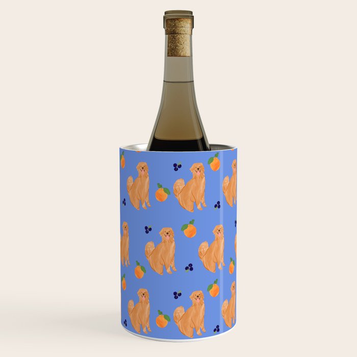 Golden Retriever and fruits Wine Chiller Gallery Image 1