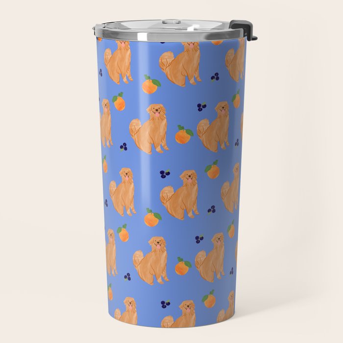 Golden Retriever and fruits Travel Mug Gallery Image 2