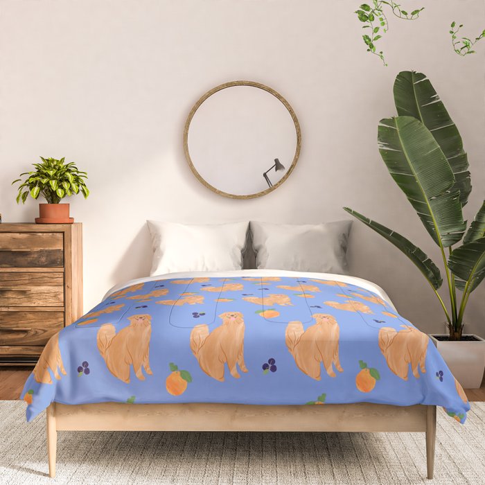Golden Retriever and fruits Comforter Gallery Image 3
