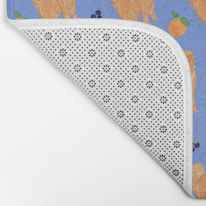 Golden Retriever and fruits Bath Mat Gallery Image 2