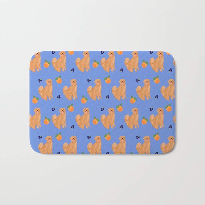 Golden Retriever and fruits Bath Mat Gallery Image 1