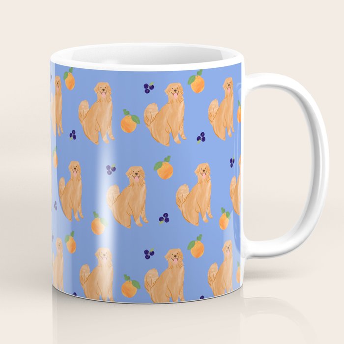Golden Retriever and fruits Coffee Mug Gallery Image 1