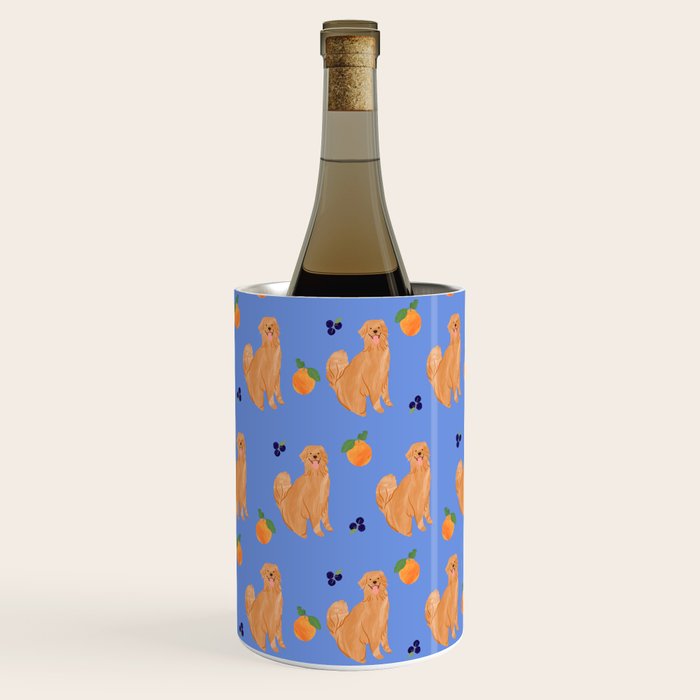 Golden Retriever and fruits Wine Chiller Gallery Image 2