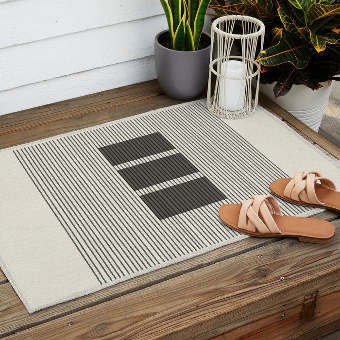 Minimalist Japandi Object No.03 Outdoor Rug Gallery Image 2