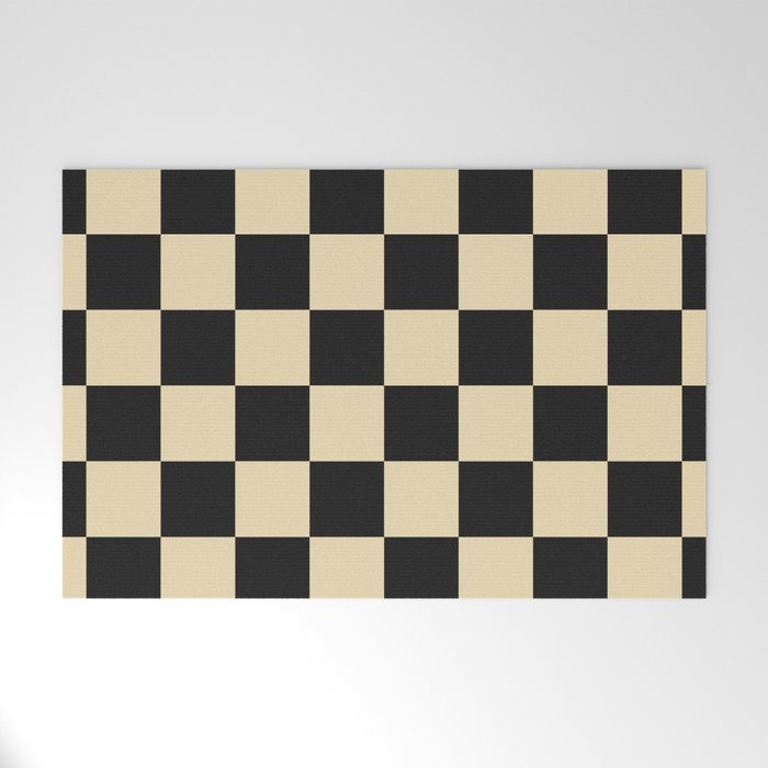 Classy Checkerboard Welcome Mat Gallery Image 1