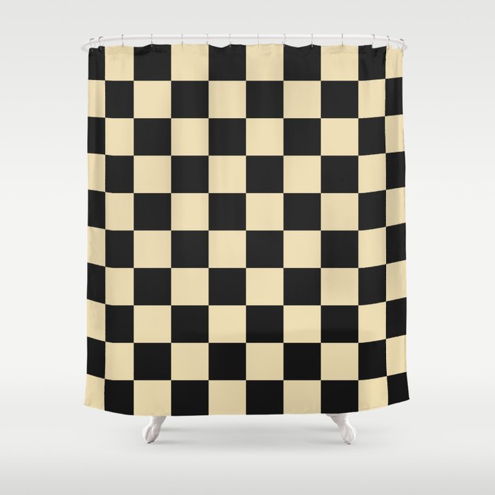 Classy Checkerboard Shower Curtain Gallery Image 1