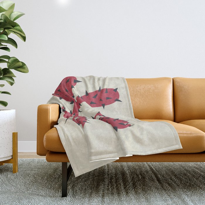 Matisse Inspired Red Shape Throw Blanket Gallery Image 1