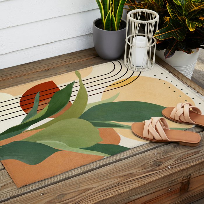 Plant Life Design 03 Outdoor Rug Gallery Image 2