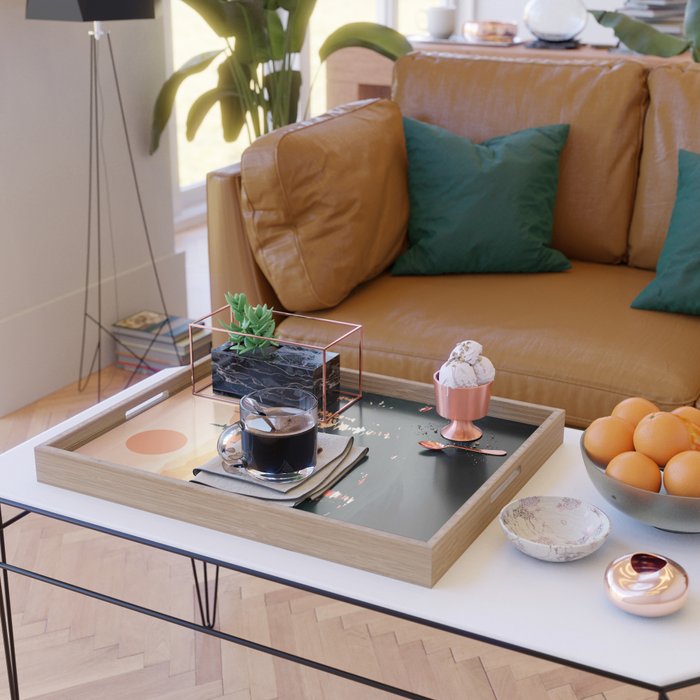 Pine Forest Sunset 2 Serving Tray Gallery Image 2