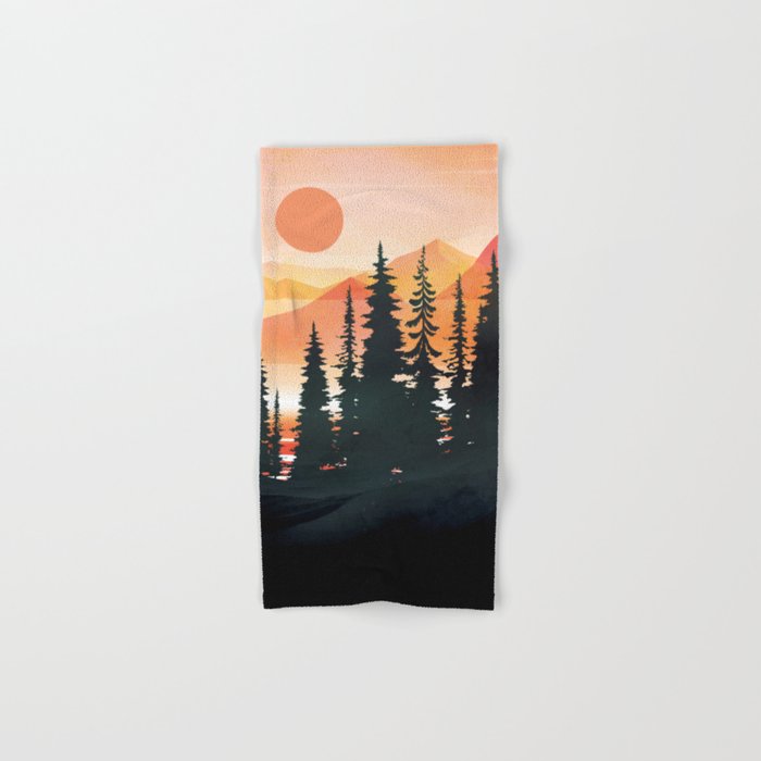 Pine Forest Sunset 2 Bath Towel Gallery Image 1