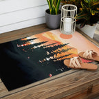 Pine Forest Sunset 2 Outdoor Rug Gallery Image 2