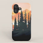 Pine Forest Sunset 2 iPhone Case Gallery Image 1