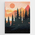 Pine Forest Sunset 2 Jigsaw Puzzle Gallery Image 1