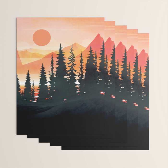 Pine Forest Sunset 2 Wrapping Paper Gallery Image 3