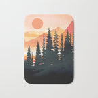 Pine Forest Sunset 2 Bath Mat Gallery Image 1