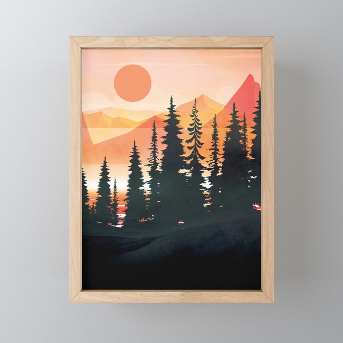 Pine Forest Sunset 2 Mini Art Print Gallery Image 1