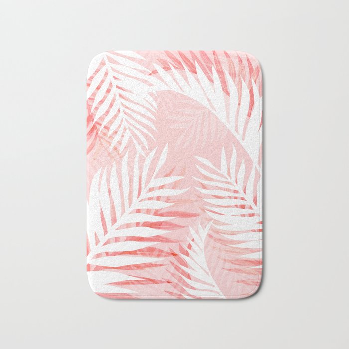 Tropical bliss - coral Bath Mat Gallery Image 1