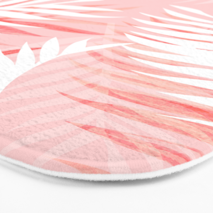 Tropical bliss - coral Bath Mat Gallery Image 3