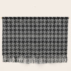 Black and Grey Classic houndstooth pattern Wall Hanging Gallery Image 1