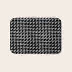 Black and Grey Classic houndstooth pattern Bath Mat Gallery Image 1
