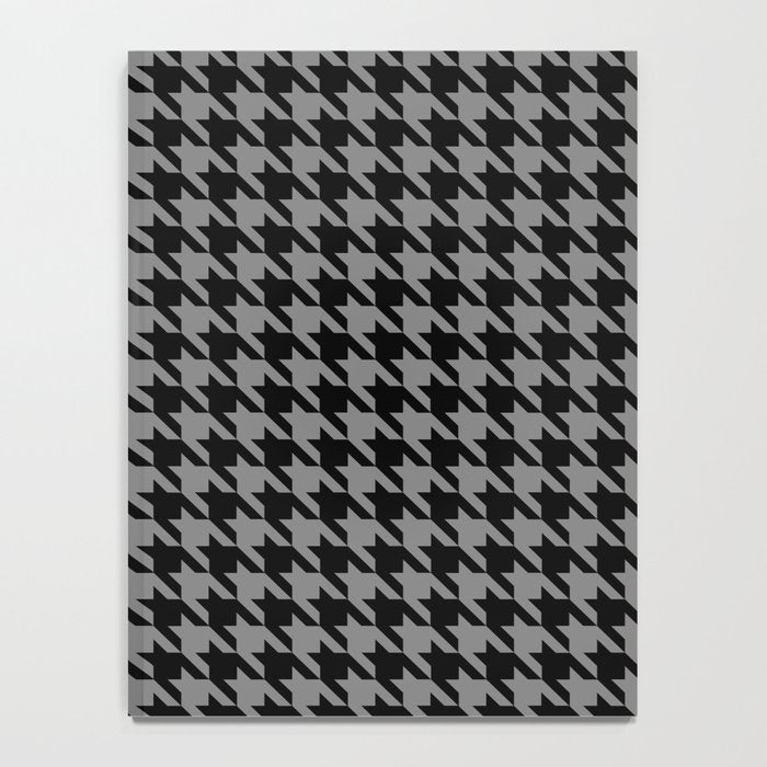 Black and Grey Classic houndstooth pattern Notebook Gallery Image 4