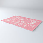 Excavated Dinosaur Fossils in Candy Pink Rug Gallery Image 3