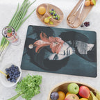 Red Flowers/Lady Portrait Cutting Board Gallery Image 2