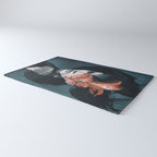 Red Flowers/Lady Portrait Rug Gallery Image 3