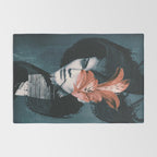 Red Flowers/Lady Portrait Rug Gallery Image 2