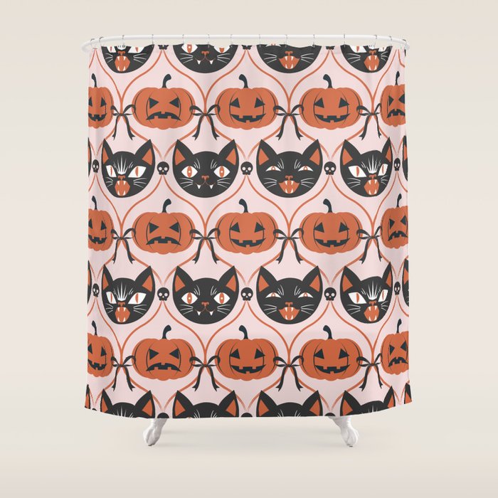 Enchanted Vintage Halloween Shower Curtain Gallery Image 1