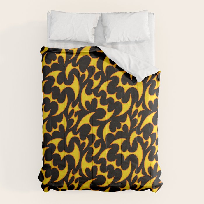 Abstract fire flame art pattern Comforter Gallery Image 1