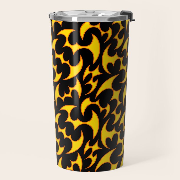 Abstract fire flame art pattern Travel Mug Gallery Image 2