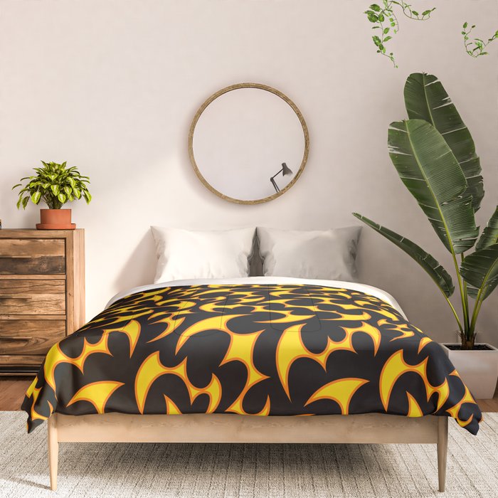 Abstract fire flame art pattern Comforter Gallery Image 3