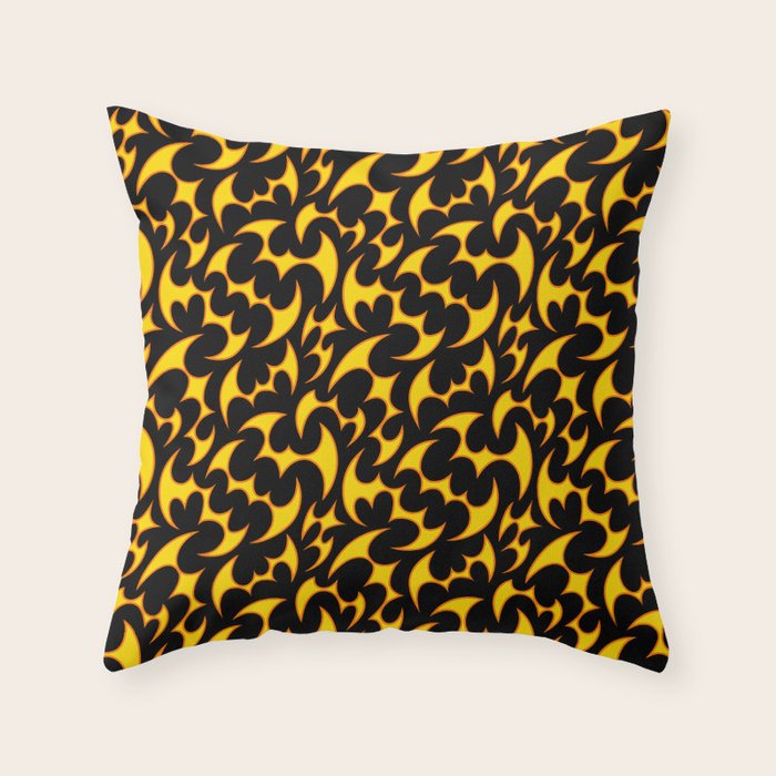 Abstract fire flame art pattern Throw Pillow Gallery Image 1