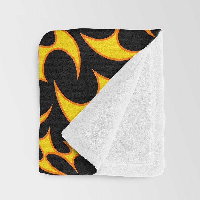 Abstract fire flame art pattern Throw Blanket Gallery Image 3