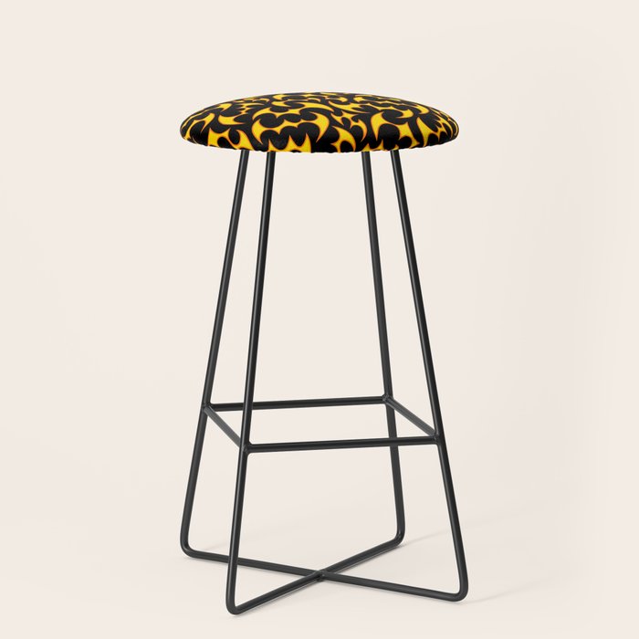 Abstract fire flame art pattern Stool Gallery Image 1