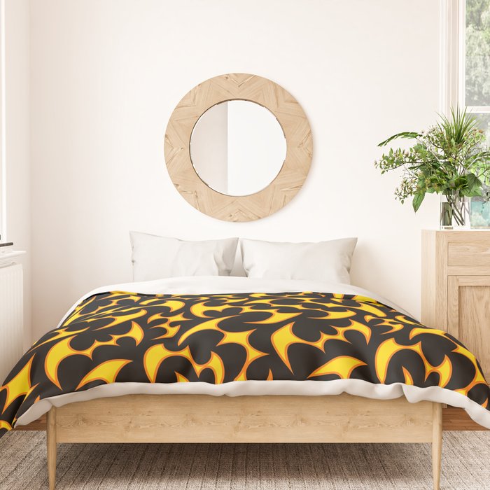 Abstract fire flame art pattern Duvet Cover Gallery Image 3