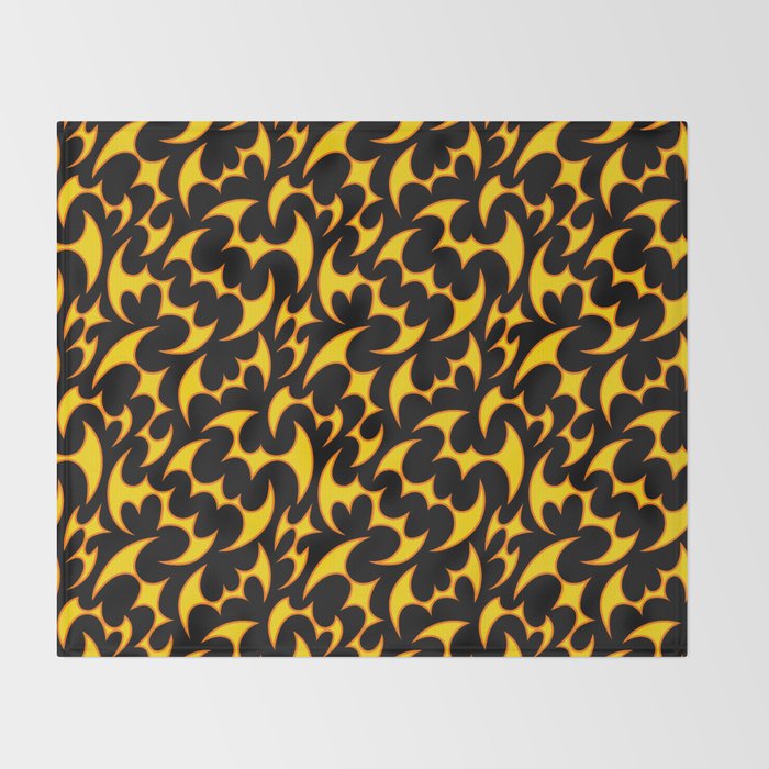 Abstract fire flame art pattern Throw Blanket Gallery Image 2
