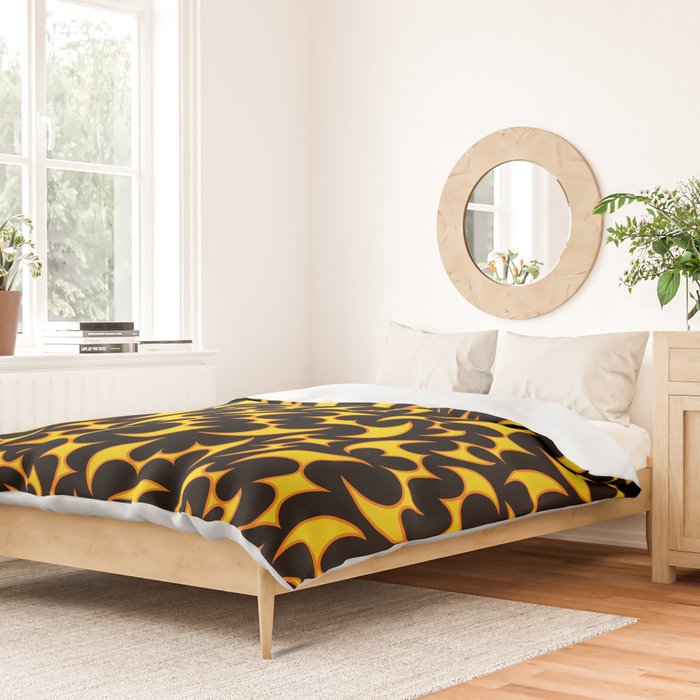 Abstract fire flame art pattern Duvet Cover Gallery Image 2