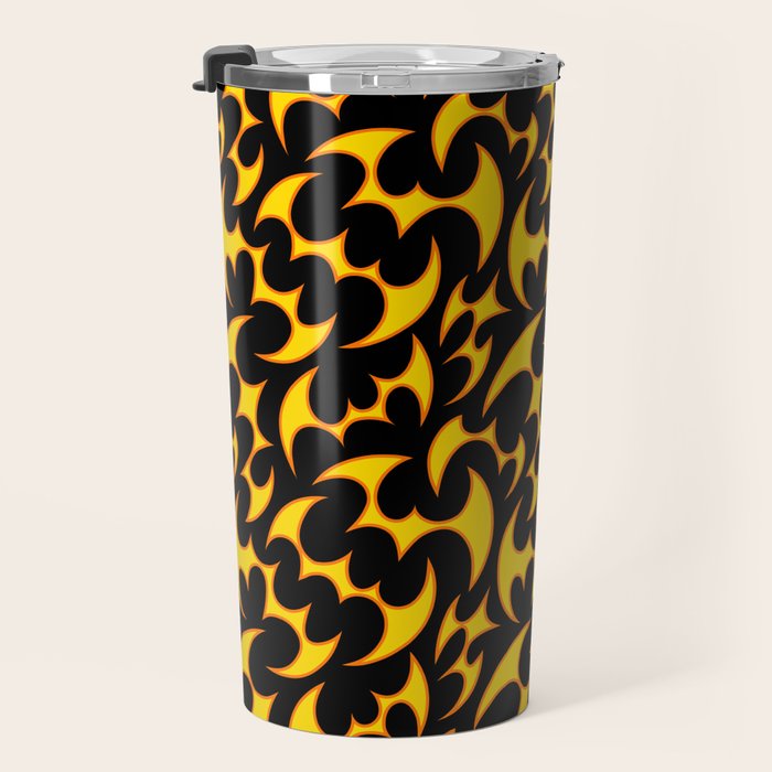 Abstract fire flame art pattern Travel Mug Gallery Image 3