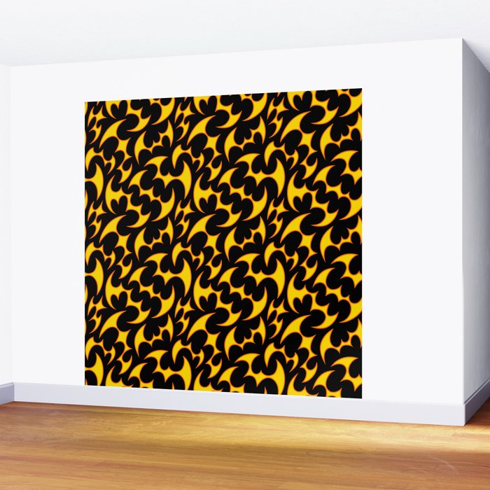 Abstract fire flame art pattern Wall Mural Gallery Image 2
