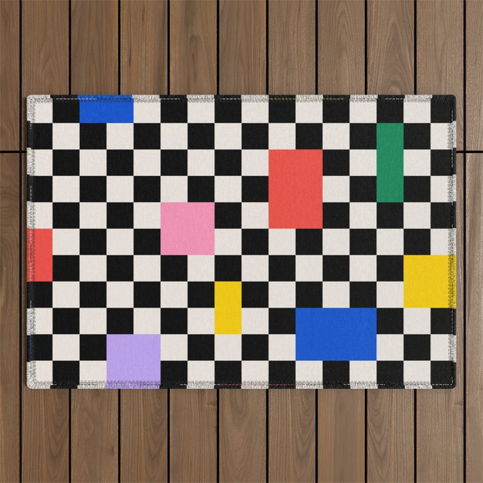 Patchwork: Bauhaus Check Edition Outdoor Rug Gallery Image 1
