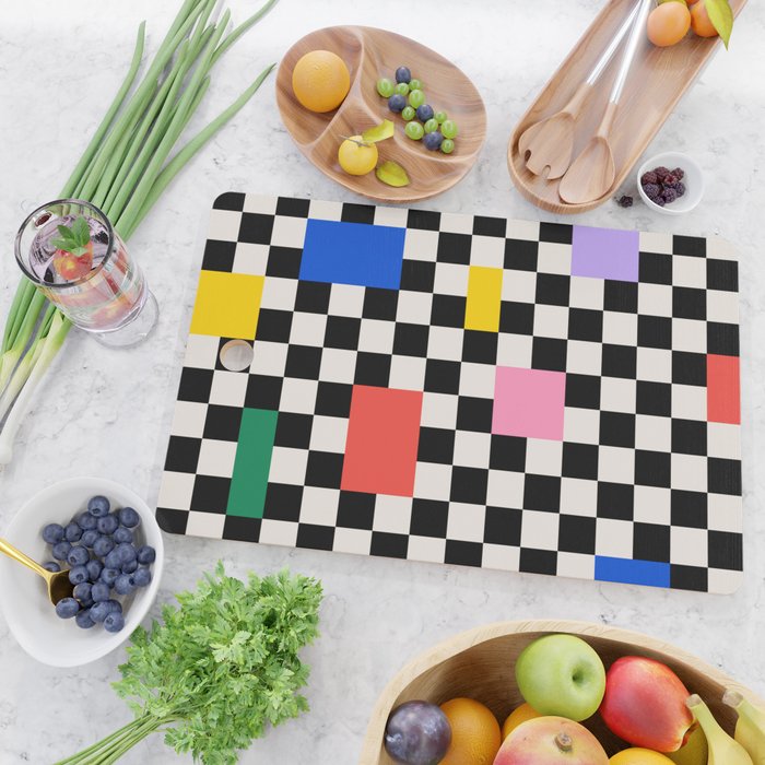 Patchwork: Bauhaus Check Edition Cutting Board Gallery Image 2