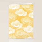 Poppy bloom - yellow Stationery Card Gallery Image 2