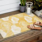 Poppy bloom - yellow Outdoor Rug Gallery Image 2