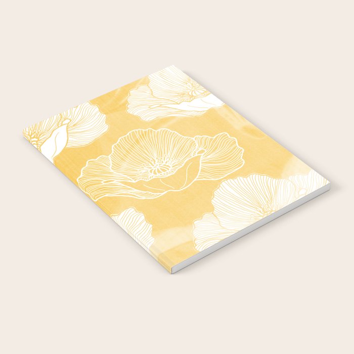 Poppy bloom - yellow Notebook Gallery Image 1