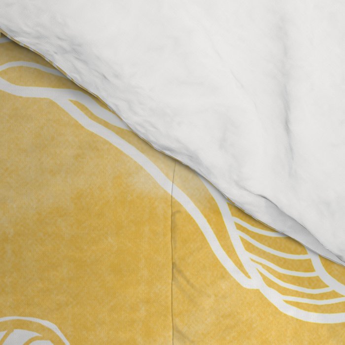 Poppy bloom - yellow Comforter Gallery Image 4