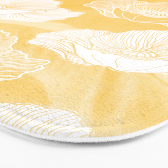 Poppy bloom - yellow Bath Mat Gallery Image 3